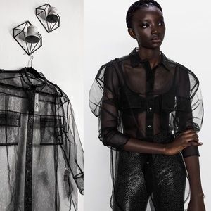New ZARA tulle blouse